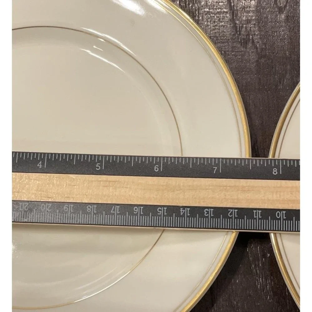 Mikasa Trousdale Ivory China Salad Plates Plate Set‎ Of 6 L2801 Japan 7.5 Inch